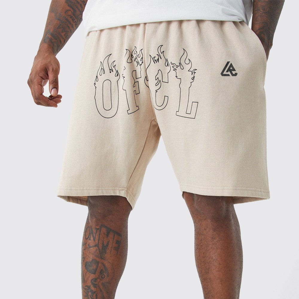 Plus Loose Fit Ofcl Flame Short In Sand